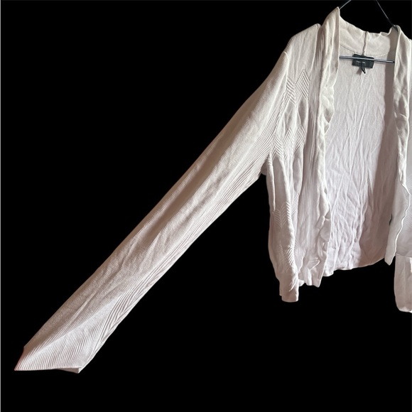 🏷️ FOR SALE: Jones New York White Open-Front Cardigan – Size Large 🏷️ - Picture 3 of 4